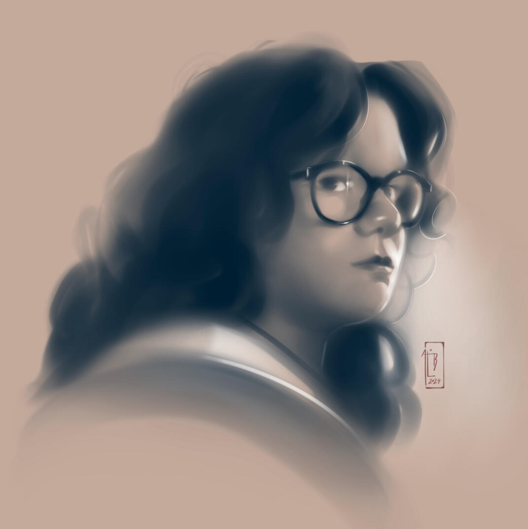 Self Portrait II, 10”x10”, 2024
